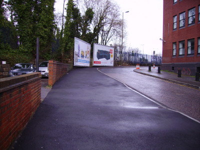 The footway has been widened to allow shared use.